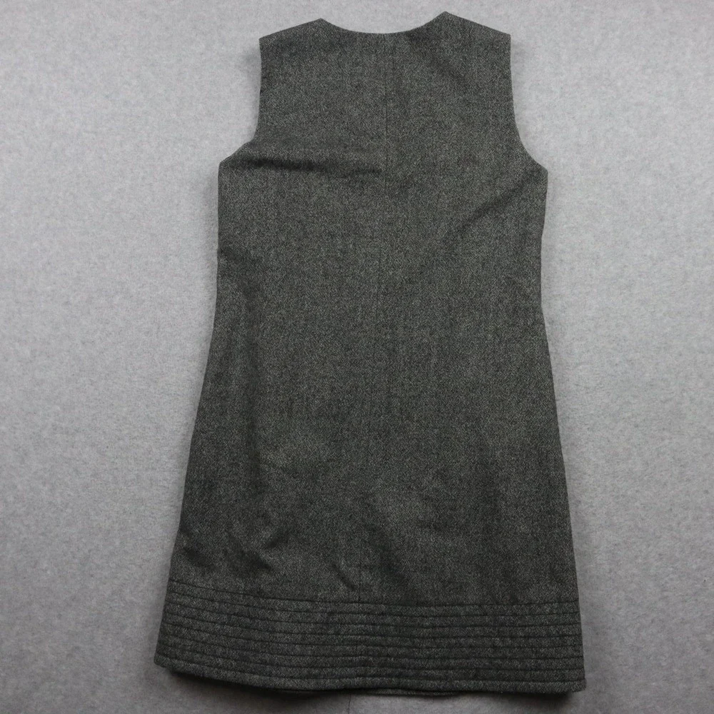 Gap Dress Womens 6 Wool Blend Shift 1/2 Button Casual Lined Dark Gray Sleeveless - Picture 8 of 9